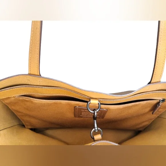 Coach NWOT Tan Leather Tote Bag - Picture 10 of 16
